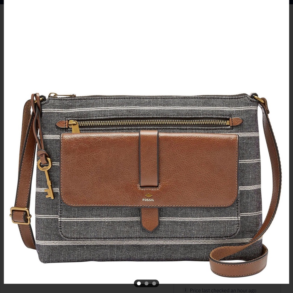NEW Fossil Chambray Crossbody